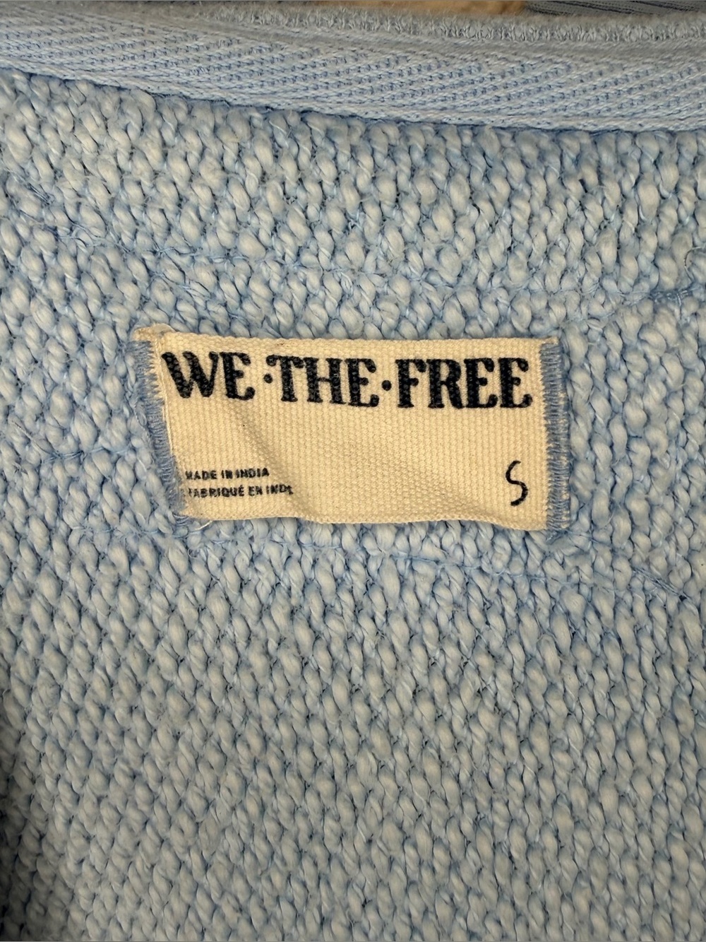 We The Free Forever Yours Cardi Size Small in Baby Blue Eyes Cardigan Hooded - Picture 5 of 8